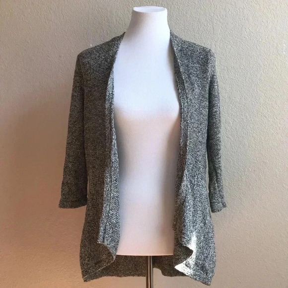 Eileen Fisher Black Heather Cardigan - Picture 2 of 7